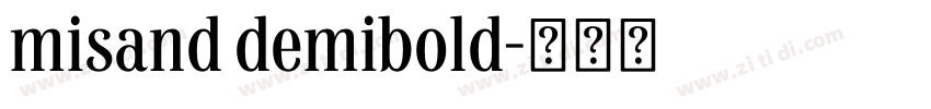misand demibold字体转换 misand demibold字体转换